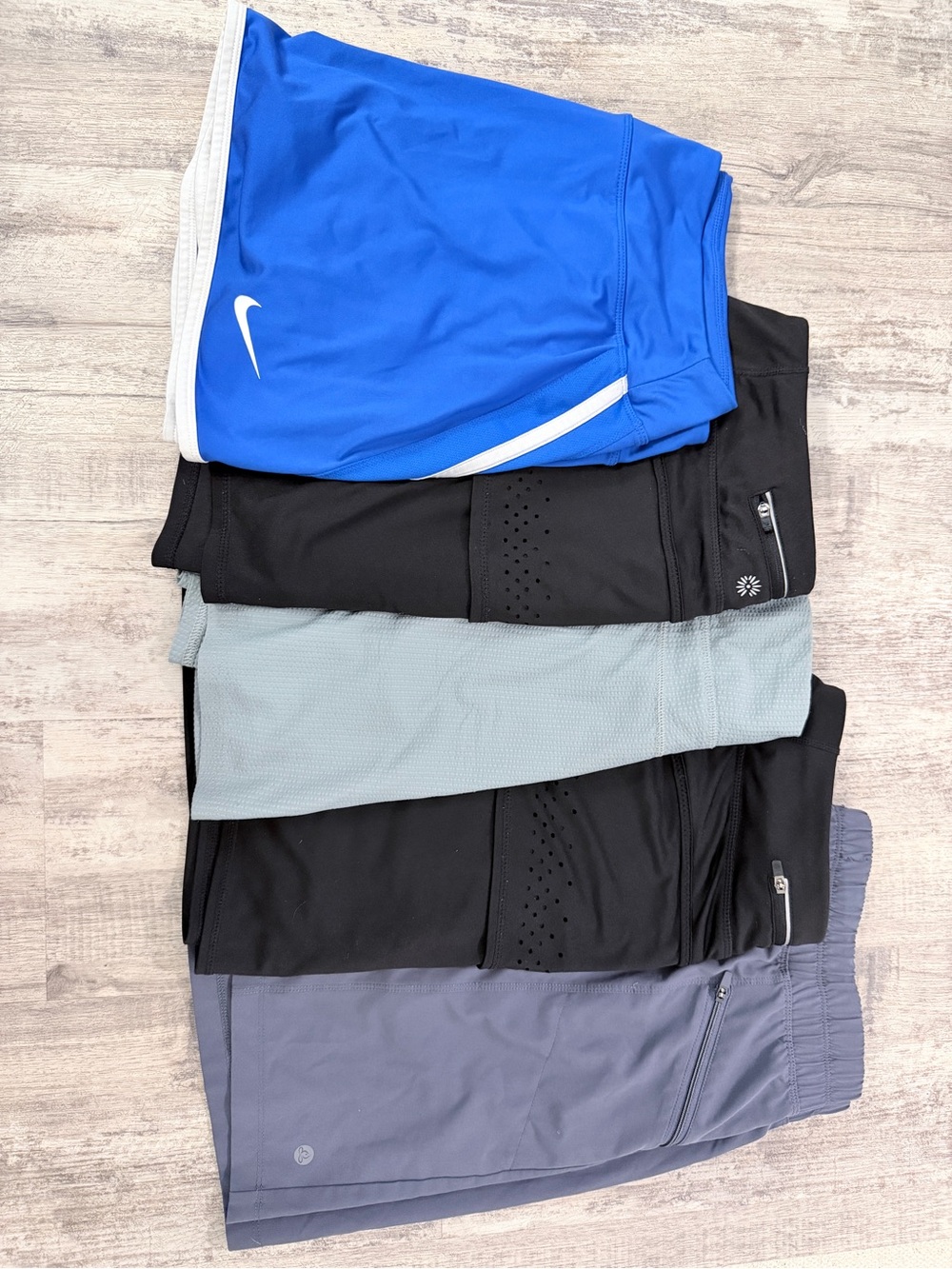 5- Women Athletic Skorts - Nike Apana Tangerine -Sporty- L & M Blue Gray Black